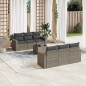 vidaXL 7-tlg. Garten-Sofagarnitur mit Kissen Grau Poly Rattan vidaXL 7-tlg. Garten-Sofagarnitur mit Kissen Grau Poly Rattan