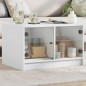 vidaXL Couchtisch mit Glastüren Weiß 68x50x42 cm vidaXL Couchtisch mit Glastüren Weiß 68x50x42 cm