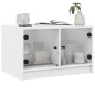 vidaXL Couchtisch mit Glastüren Weiß 68x50x42 cm vidaXL Couchtisch mit Glastüren Weiß 68x50x42 cm