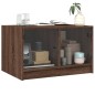 vidaXL Couchtisch mit Glastüren Braun Eichen-Optik 68x50x42 cm vidaXL Couchtisch mit Glastüren Braun Eichen-Optik 68x50x42 cm