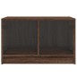 vidaXL Couchtisch mit Glastüren Braun Eichen-Optik 68x50x42 cm vidaXL Couchtisch mit Glastüren Braun Eichen-Optik 68x50x42 cm