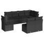 vidaXL 8-tlg. Garten-Sofagarnitur mit Kissen Schwarz Poly Rattan vidaXL 8-tlg. Garten-Sofagarnitur mit Kissen Schwarz Poly Rattan