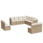 vidaXL 11-tlg. Garten-Sofagarnitur mit Kissen Beige Poly Rattan vidaXL 11-tlg. Garten-Sofagarnitur mit Kissen Beige Poly Rattan