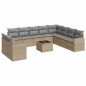 vidaXL 11-tlg. Garten-Sofagarnitur mit Kissen Beige Poly Rattan vidaXL 11-tlg. Garten-Sofagarnitur mit Kissen Beige Poly Rattan