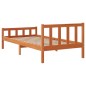 vidaXL Massivholzbett mit Kopfteil Wachsbraun 75x190 cm Kiefer vidaXL Massivholzbett mit Kopfteil Wachsbraun 75x190 cm Kiefer