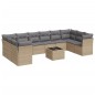 vidaXL 11-tlg. Garten-Sofagarnitur mit Kissen Beige Poly Rattan vidaXL 11-tlg. Garten-Sofagarnitur mit Kissen Beige Poly Rattan