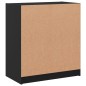 vidaXL Beistellschrank mit Glastüren Schwarz 68x37x75,5 cm vidaXL Beistellschrank mit Glastüren Schwarz 68x37x75,5 cm