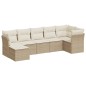 vidaXL 7-tlg. Garten-Sofagarnitur mit Kissen Beige Poly Rattan vidaXL 7-tlg. Garten-Sofagarnitur mit Kissen Beige Poly Rattan