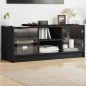 vidaXL TV-Schrank mit Glastüren Schwarz 102x37x42 cm vidaXL TV-Schrank mit Glastüren Schwarz 102x37x42 cm