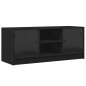 vidaXL TV-Schrank mit Glastüren Schwarz 102x37x42 cm vidaXL TV-Schrank mit Glastüren Schwarz 102x37x42 cm