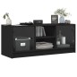 vidaXL TV-Schrank mit Glastüren Schwarz 102x37x42 cm vidaXL TV-Schrank mit Glastüren Schwarz 102x37x42 cm