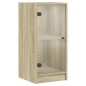 vidaXL Beistellschrank mit Glastüren Sonoma-Eiche 35x37x75,5 cm vidaXL Beistellschrank mit Glastüren Sonoma-Eiche 35x37x75,5 cm