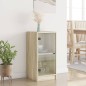 vidaXL Beistellschrank mit Glastüren Sonoma-Eiche 35x37x75,5 cm vidaXL Beistellschrank mit Glastüren Sonoma-Eiche 35x37x75,5 cm