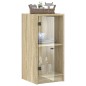 vidaXL Beistellschrank mit Glastüren Sonoma-Eiche 35x37x75,5 cm vidaXL Beistellschrank mit Glastüren Sonoma-Eiche 35x37x75,5 cm