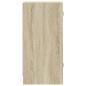 vidaXL Beistellschrank mit Glastüren Sonoma-Eiche 35x37x75,5 cm vidaXL Beistellschrank mit Glastüren Sonoma-Eiche 35x37x75,5 cm