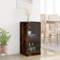 vidaXL Beistellschrank mit Glastüren Räuchereiche 35x37x75,5 cm vidaXL Beistellschrank mit Glastüren Räuchereiche 35x37x75,5 cm