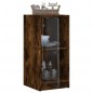 vidaXL Beistellschrank mit Glastüren Räuchereiche 35x37x75,5 cm vidaXL Beistellschrank mit Glastüren Räuchereiche 35x37x75,5 cm