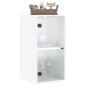 vidaXL Wandschrank mit Glastüren Weiß 35x37x68,5 cm vidaXL Wandschrank mit Glastüren Weiß 35x37x68,5 cm