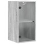 vidaXL Wandschrank mit Glastüren Grau Sonoma 35x37x68,5 cm vidaXL Wandschrank mit Glastüren Grau Sonoma 35x37x68,5 cm