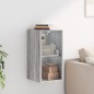 vidaXL Wandschrank mit Glastüren Grau Sonoma 35x37x68,5 cm vidaXL Wandschrank mit Glastüren Grau Sonoma 35x37x68,5 cm