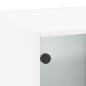 vidaXL Wandschrank mit Glastüren Weiß 35x37x100 cm vidaXL Wandschrank mit Glastüren Weiß 35x37x100 cm
