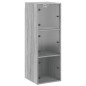 vidaXL Wandschrank mit Glastüren Grau Sonoma 35x37x100 cm vidaXL Wandschrank mit Glastüren Grau Sonoma 35x37x100 cm