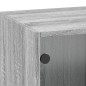 vidaXL Wandschrank mit Glastüren Grau Sonoma 35x37x100 cm vidaXL Wandschrank mit Glastüren Grau Sonoma 35x37x100 cm