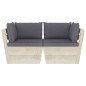 Garten-Palettensofa 2-Sitzer mit Kissen Fichtenholz Garten-Palettensofa 2-Sitzer mit Kissen Fichtenholz