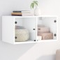 vidaXL Wandschrank mit Glastüren Weiß 68,5x37x35 cm vidaXL Wandschrank mit Glastüren Weiß 68,5x37x35 cm