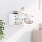vidaXL Wandschrank mit Glastüren Weiß 68,5x37x35 cm vidaXL Wandschrank mit Glastüren Weiß 68,5x37x35 cm