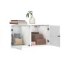 vidaXL Wandschrank mit Glastüren Weiß 68,5x37x35 cm vidaXL Wandschrank mit Glastüren Weiß 68,5x37x35 cm