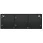 vidaXL Wandschrank mit Glastüren Schwarz 102x37x35 cm vidaXL Wandschrank mit Glastüren Schwarz 102x37x35 cm