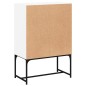 vidaXL Beistellschrank mit Glastüren Weiß 69x37x100 cm vidaXL Beistellschrank mit Glastüren Weiß 69x37x100 cm