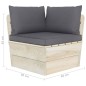 Garten-Palettensofa 2-Sitzer mit Kissen Fichtenholz Garten-Palettensofa 2-Sitzer mit Kissen Fichtenholz