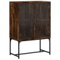 vidaXL Beistellschrank mit Glastüren Räuchereiche 69x37x100 cm vidaXL Beistellschrank mit Glastüren Räuchereiche 69x37x100 cm