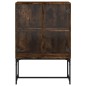 vidaXL Beistellschrank mit Glastüren Räuchereiche 69x37x100 cm vidaXL Beistellschrank mit Glastüren Räuchereiche 69x37x100 cm