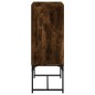 vidaXL Beistellschrank mit Glastüren Räuchereiche 69x37x100 cm vidaXL Beistellschrank mit Glastüren Räuchereiche 69x37x100 cm