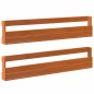 vidaXL Wand-Schuhregale 2 Stk. Wachsbraun 110x8,5x23,5 cm Massivholz vidaXL Wand-Schuhregale 2 Stk. Wachsbraun 110x8,5x23,5 cm Massivholz