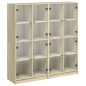 vidaXL Bücherschrank mit Türen Sonoma-Eiche 136x37x142cm Holzwerkstoff vidaXL Bücherschrank mit Türen Sonoma-Eiche 136x37x142cm Holzwerkstoff