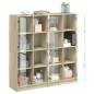 vidaXL Bücherschrank mit Türen Sonoma-Eiche 136x37x142cm Holzwerkstoff vidaXL Bücherschrank mit Türen Sonoma-Eiche 136x37x142cm Holzwerkstoff