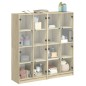 vidaXL Bücherschrank mit Türen Sonoma-Eiche 136x37x142cm Holzwerkstoff vidaXL Bücherschrank mit Türen Sonoma-Eiche 136x37x142cm Holzwerkstoff