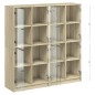 vidaXL Bücherschrank mit Türen Sonoma-Eiche 136x37x142cm Holzwerkstoff vidaXL Bücherschrank mit Türen Sonoma-Eiche 136x37x142cm Holzwerkstoff