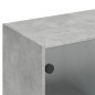 vidaXL Bücherschrank mit Türen Betongrau 136x37x142 cm Holzwerkstoff vidaXL Bücherschrank mit Türen Betongrau 136x37x142 cm Holzwerkstoff