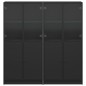 vidaXL Bücherschrank mit Türen Schwarz 136x37x142 cm Holzwerkstoff vidaXL Bücherschrank mit Türen Schwarz 136x37x142 cm Holzwerkstoff