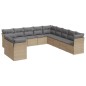 vidaXL 11-tlg. Garten-Sofagarnitur mit Kissen Beige Poly Rattan vidaXL 11-tlg. Garten-Sofagarnitur mit Kissen Beige Poly Rattan