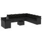 vidaXL 12-tlg. Garten-Sofagarnitur mit Kissen Schwarz Poly Rattan vidaXL 12-tlg. Garten-Sofagarnitur mit Kissen Schwarz Poly Rattan
