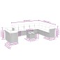 vidaXL 11-tlg. Garten-Sofagarnitur mit Kissen Grau Poly Rattan vidaXL 11-tlg. Garten-Sofagarnitur mit Kissen Grau Poly Rattan