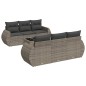 vidaXL 7-tlg. Garten-Sofagarnitur mit Kissen Grau Poly Rattan vidaXL 7-tlg. Garten-Sofagarnitur mit Kissen Grau Poly Rattan