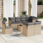 vidaXL 9-tlg. Garten-Sofagarnitur mit Kissen Beige Poly Rattan vidaXL 9-tlg. Garten-Sofagarnitur mit Kissen Beige Poly Rattan