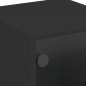 vidaXL Nachttisch mit Glastür Schwarz 35x37x42 cm vidaXL Nachttisch mit Glastür Schwarz 35x37x42 cm
